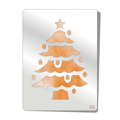 Plastová šablóna A5, motív K2 vianočný stromček