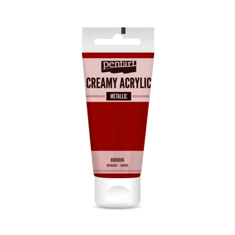 Akrylová farba krémová matná (Creamy acrylic metallic) je akrylová farba na vodnej báze krémovej konzistencie s vysokým obsahom pigmentov. Môžete ju p