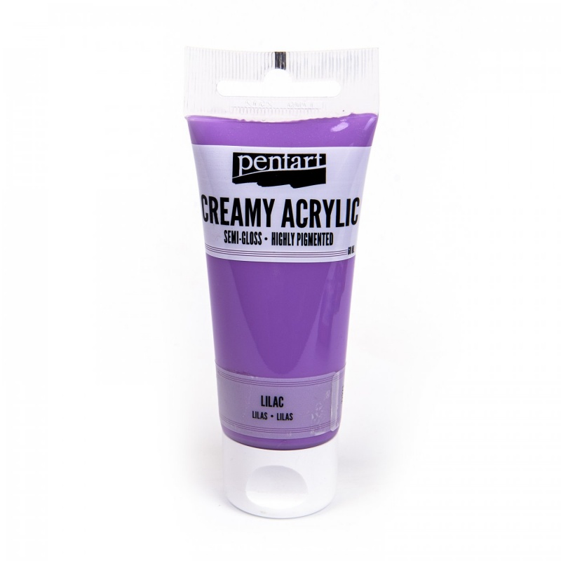Akrylová farba krémová pololesklá (Creamy acrylic semi-gloss)je akrylová farba na vodnej báze krémovej konzistencie s vysokým obsahom pigmentov. Môžet