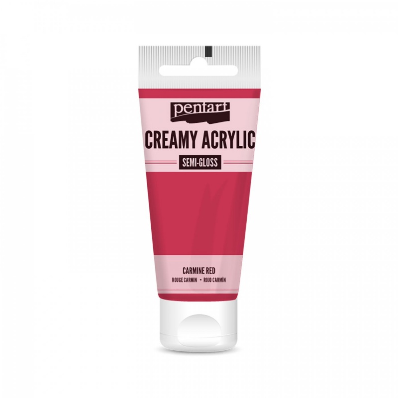 Akrylová farba krémová pololesklá (Creamy acrylic semi-gloss)je akrylová farba na vodnej báze krémovej konzistencie s vysokým obsahom pigmentov. Môžet
