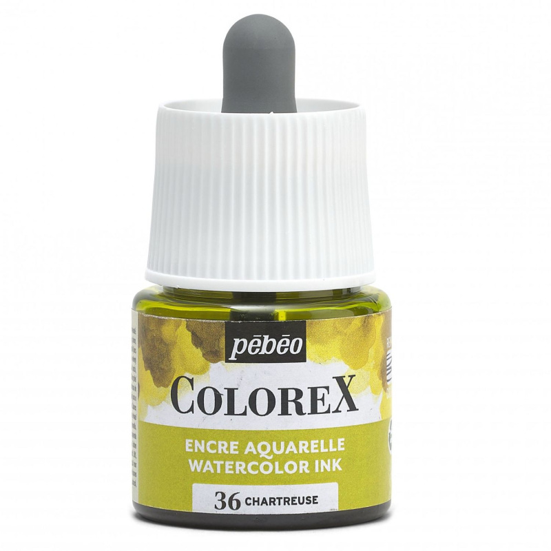COLOREX od Pebeo je priehľadný atrament na akvarel na báze farbiva. Má extrémne jasné farby, zamatový povrch a dokonale jednotné sýte odtiene. Farby sa