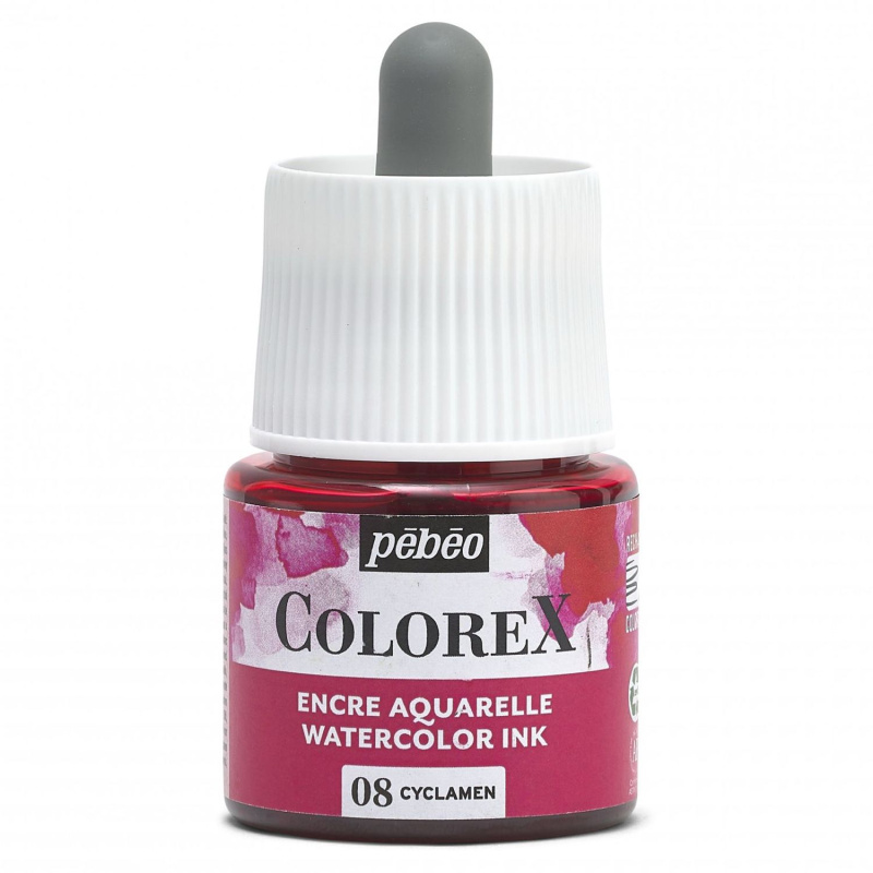 COLOREX od Pebeo je priehľadný atrament na akvarel na báze farbiva. Má extrémne jasné farby, zamatový povrch a dokonale jednotné sýte odtiene. Farby sa