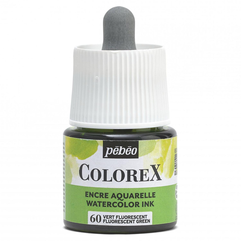 COLOREX od Pebeo je priehľadný atrament na akvarel na báze farbiva. Má extrémne jasné farby, zamatový povrch a dokonale jednotné sýte odtiene. Farby sa