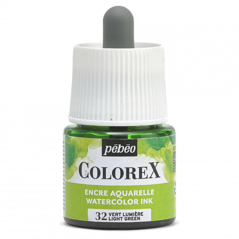 COLOREX od Pebeo je priehľadný atrament na akvarel na báze farbiva. Má extrémne jasné farby, zamatový povrch a dokonale jednotné sýte odtiene. Farby sa