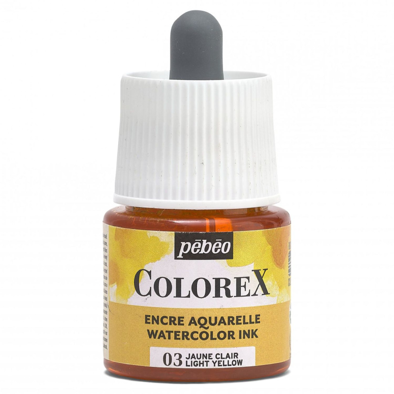 COLOREX od Pebeo je priehľadný atrament na akvarel na báze farbiva. Má extrémne jasné farby, zamatový povrch a dokonale jednotné sýte odtiene. Farby sa