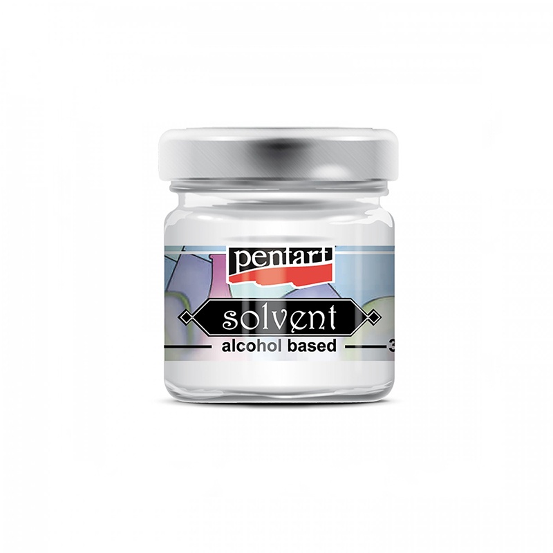 Alkoholové riedidlo (Solvent - alcohol based ) na riedenie lesklého laku a farieb na sklo.