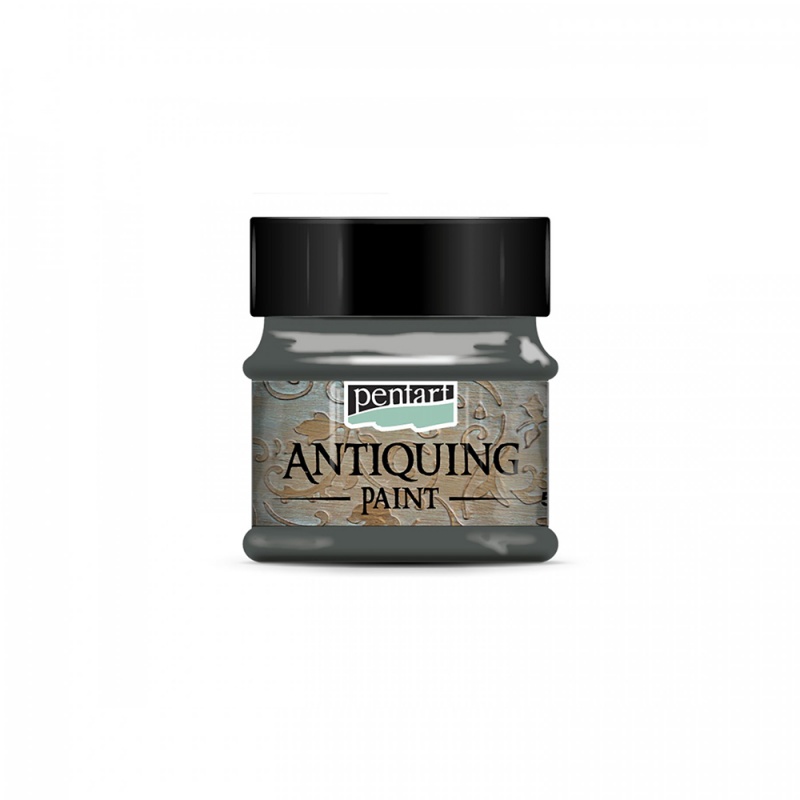 Antikovacia farba (Antiquing paint) je vodou riediteľná farba, ktorá sa ľahko zotiera a vytvára tak starý, ošúchaný vzhľad na dekorovanom povrchu - vi
