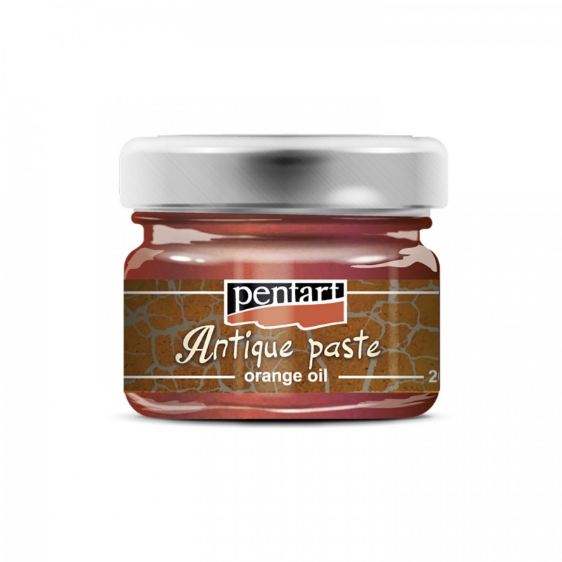 Antikovacia pasta (Antique paste) je hustá pasta riediteľná riedidlom vhodná na dosiahnutie kovového efektu a na zvýraznenie prasklín krakelovacieho laku