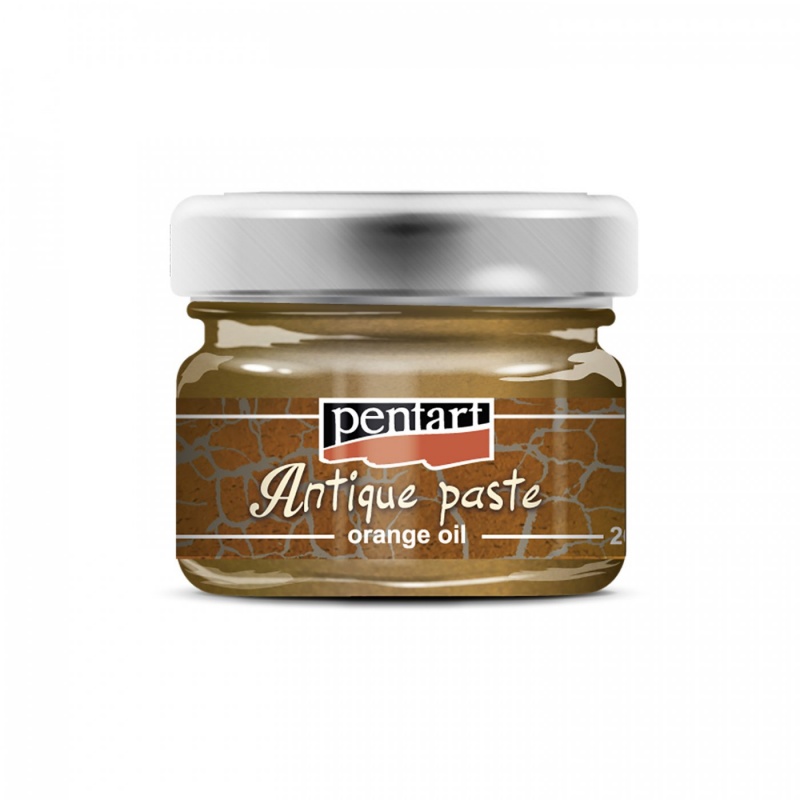 Antikovacia pasta (Antique paste) je hustá pasta riediteľná riedidlom vhodná na dosiahnutie kovového efektu a na zvýraznenie prasklín krakelovacieho laku