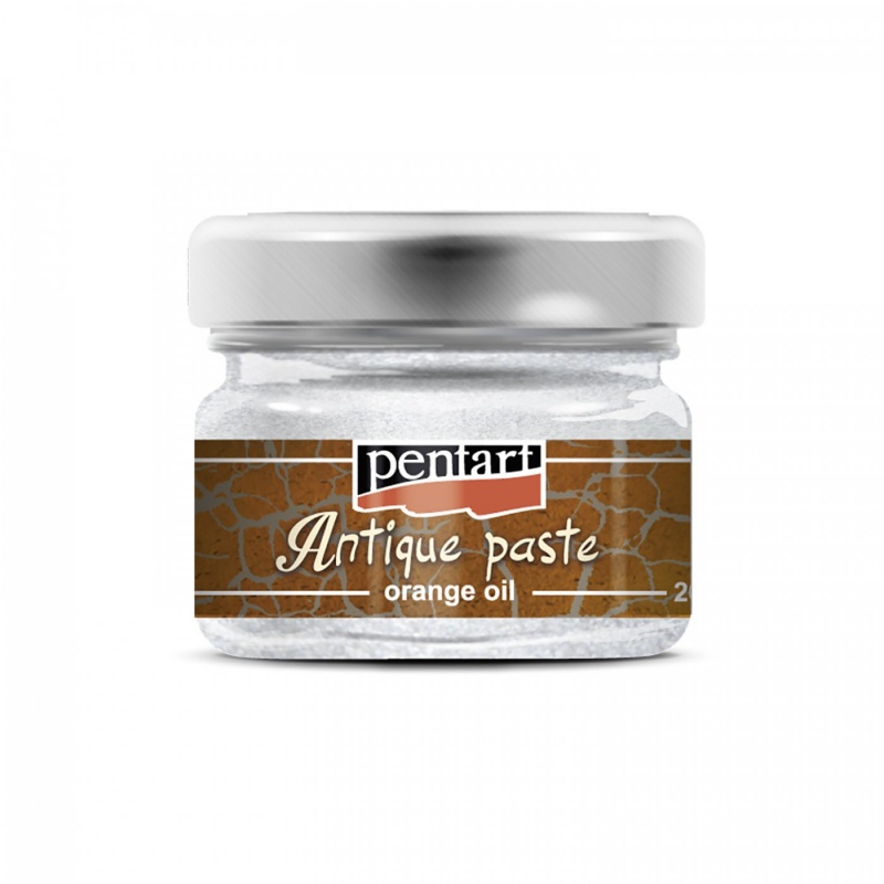 Antikovacia pasta (Antique paste) je hustá pasta riediteľná riedidlom vhodná na dosiahnutie kovového efektu a na zvýraznenie prasklín krakelovacieho laku