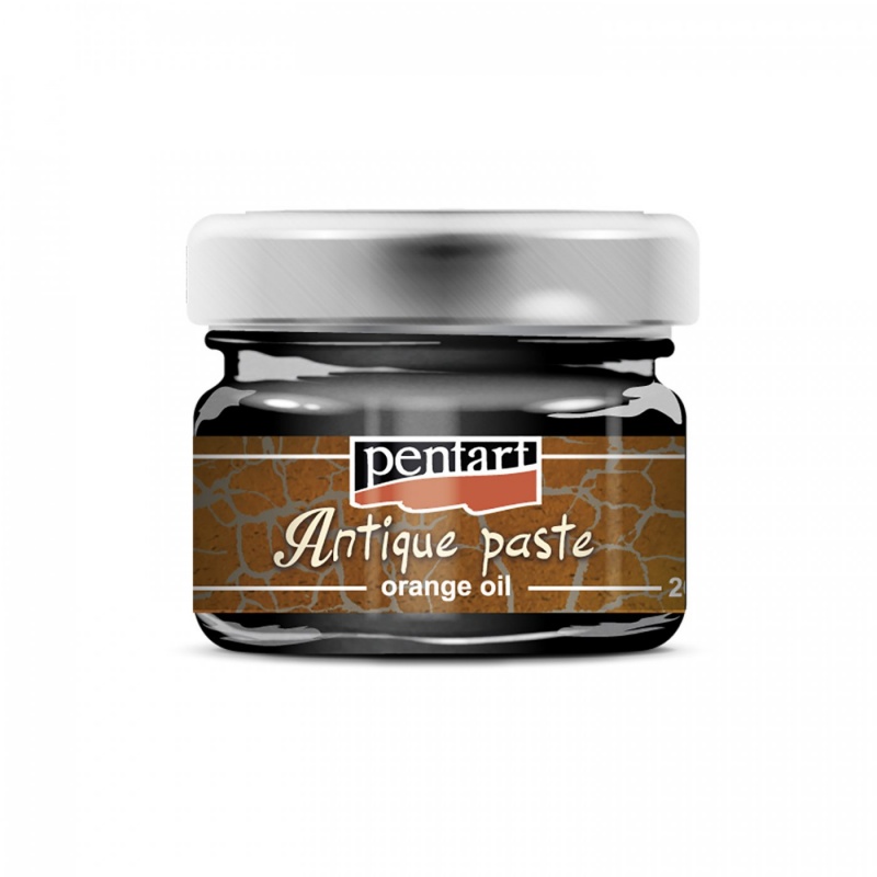 Antikovacia pasta (Antique paste) je hustá pasta riediteľná riedidlom vhodná na dosiahnutie kovového efektu a na zvýraznenie prasklín krakelovacieho laku