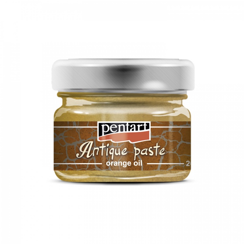 Antikovacia pasta (Antique paste) je hustá pasta riediteľná riedidlom vhodná na dosiahnutie kovového efektu a na zvýraznenie prasklín krakelovacieho laku