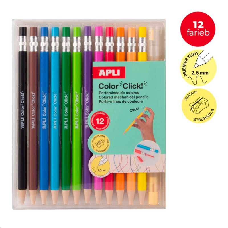 Vysúvacie pastelky, ktoré len tak niečo nezničí. Odolné plastové telo chráni hrot tuhy pred poškodením. Pomocou stláčacej mechaniky v koncovke sa t