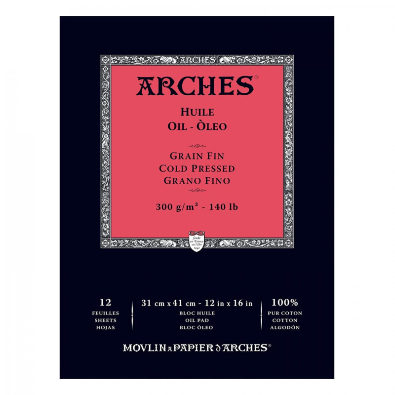 ARCHES® Oil Paper Pad – profesionálny papier na olejomaľbu zo 100 % bavlny. ARCHES® Oil Paper Pad je prémiový umelecký skicár navrhnutý špeciálne p
