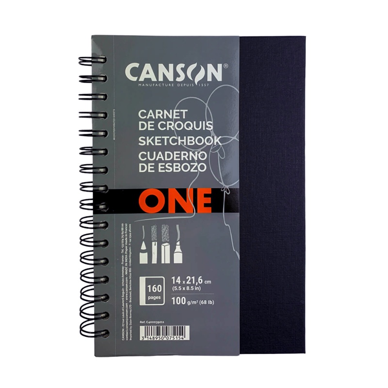 Artbook skicár značky Canson poslúži pri kreslení a skicovaní na cestách. Zmestíte ho aj do tašky, pretože má praktický rozmer 14 x 21,6 cm.  Navy