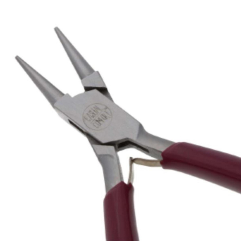 Ketlovacie kliešte okrúhle Beadsmith. Kliešte slúžia na ohýbanie a točenie drôtu, tvorbu kriviek a očiek.  
Kliešte majú pogumované rúčky pre p