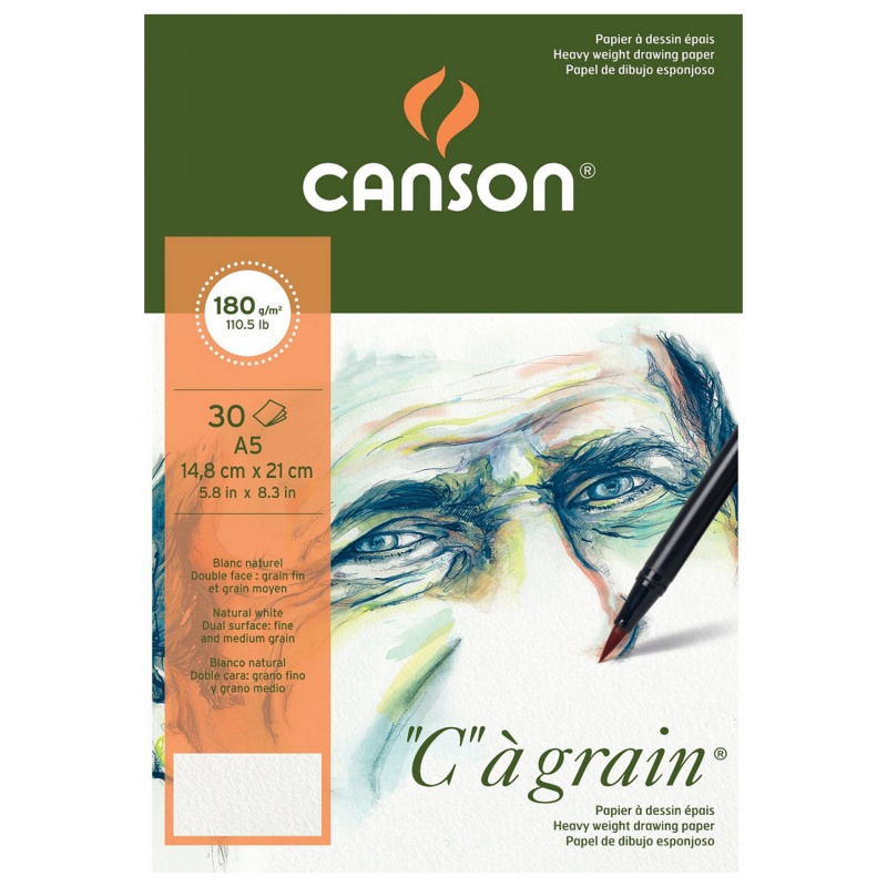 Skicár "C" a grain je papier obľúbený po celom svete vďaka svojej vysokej kvalite a bezkonkurenčnej cene. Vďaka svojmu jemnému zrnu je ideálny na kresl