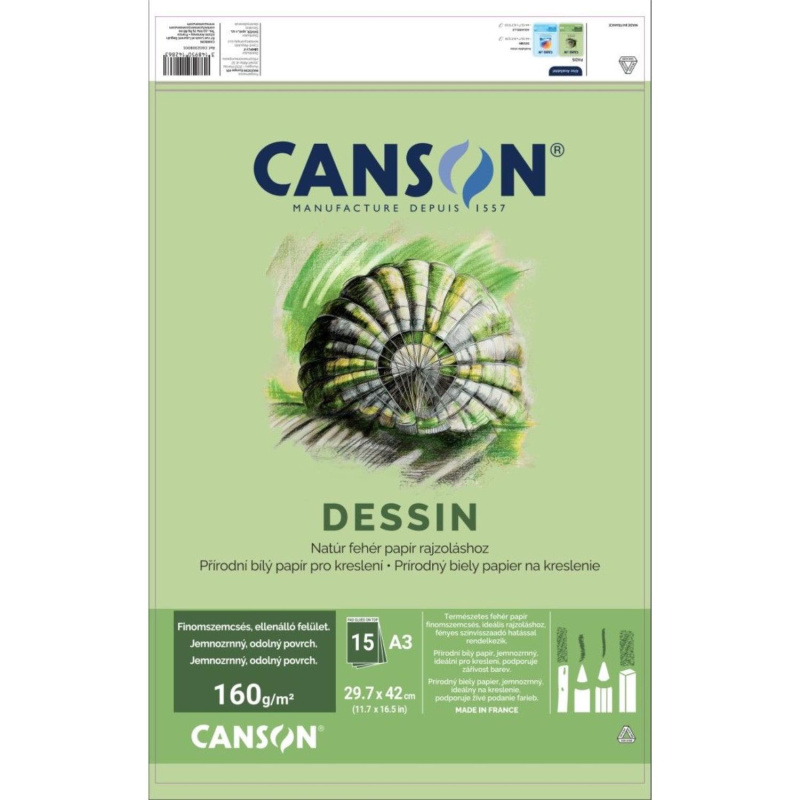 Canson FineFace DESSIN – kvalitný skicár pre kreslenie, skicovanie a kreatívnu tvorbu. Canson FineFace DESSIN je profesionálny skicár za cenu školského