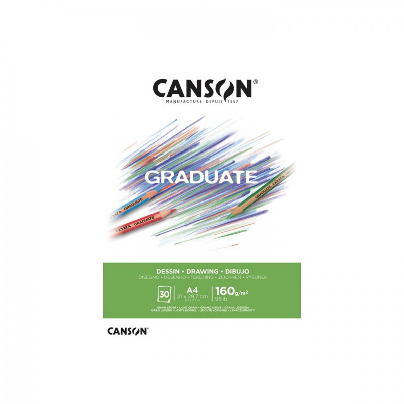 Skicár Canson Graduate je skicár vhodný natvorenie na cestách. Či už si vyberiete suché alebo mokré techniky, Canson Graduate vás nesklame. Hodí sa na