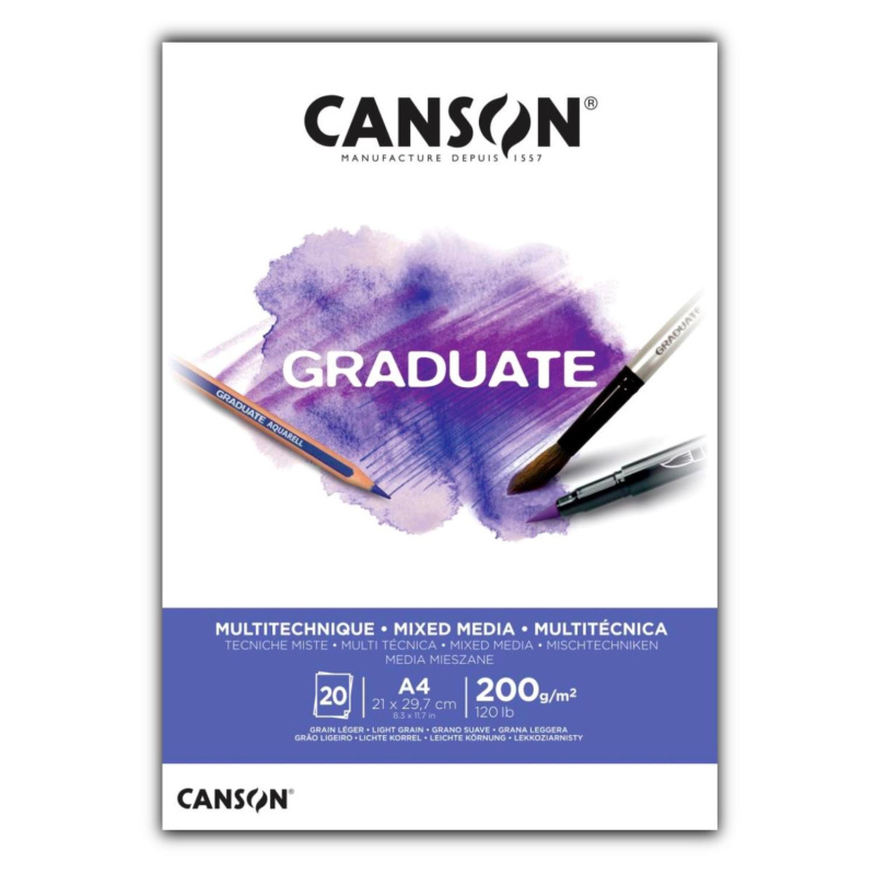 








Canson Graduate Mixed Media skicár – univerzálny papier pre kreslenie aj maľovanie. Canson Graduate Mixed Media skicár je kvalitný umel