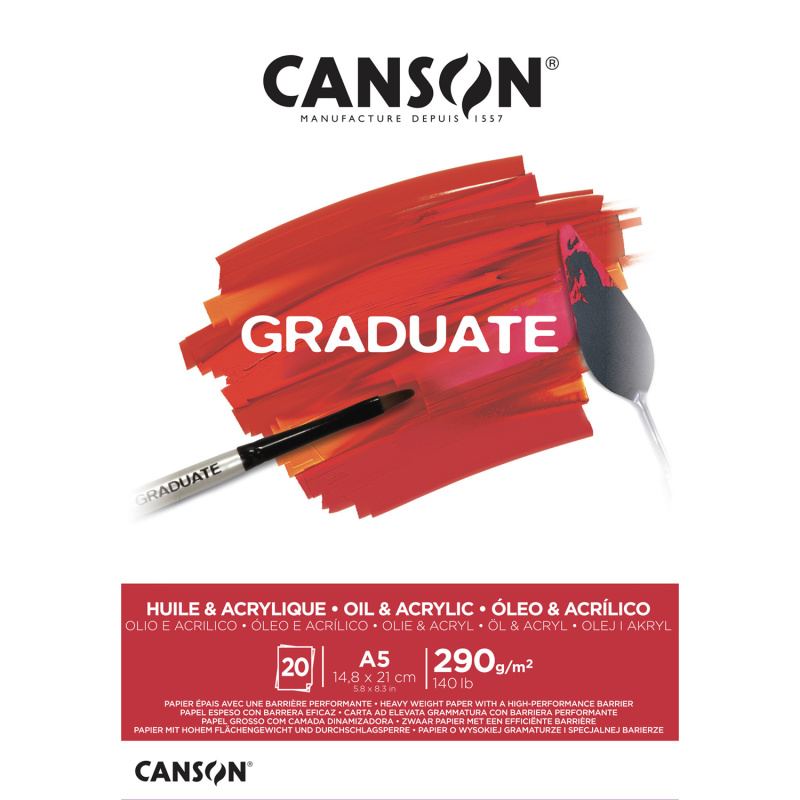 Canson Graduate Oil & Acrylic skicár – profesionálny papier na olej a akryl. Canson Graduate Oil & Acrylic je kvalitný skicár navrhnutý špeciál