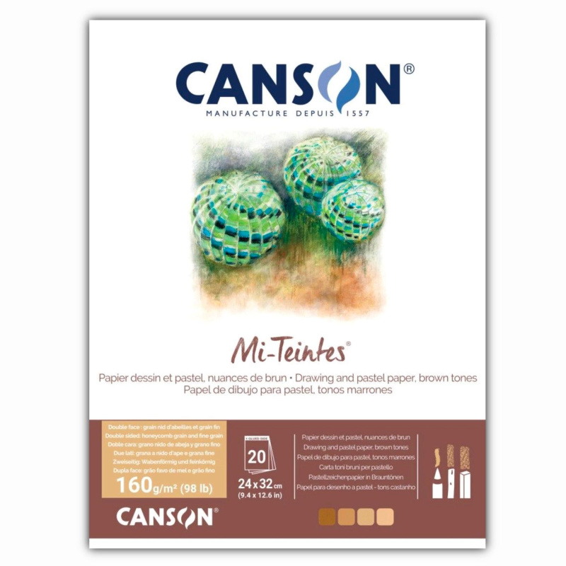 Canson Mi-Teintes skicár – tónovaný papier pre pastel, uhlík a umeleckú kresbu. Canson Mi-Teintes je kvalitný skicár s tónovaným papierom v elegantn�
