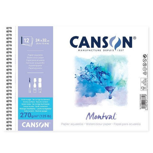 Canson Montval Aquarelle Torchon skicár – akvarelový papier s výraznou štruktúrou pre kreatívnu maľbu. Canson Montval Aquarelle Torchon je kvalitný ak