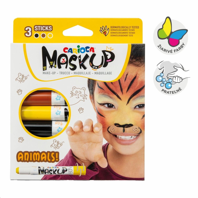Staň sa, kým chceš byť! Či už sa chystáš na karneval, detskú párty alebo tematický večierok, farby na tvár ti pomôžu zladiť mejkap s celým kost
