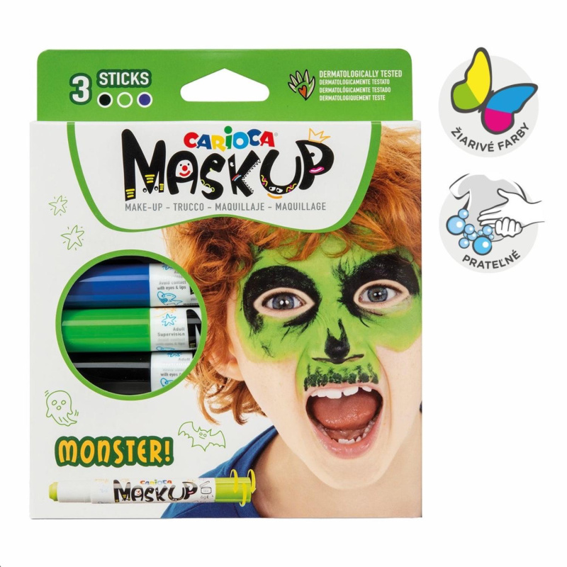 Staň sa, kým chceš byť! Či už sa chystáš na karneval, detskú párty alebo tematický večierok, farby na tvár ti pomôžu zladiť mejkap s celým kost