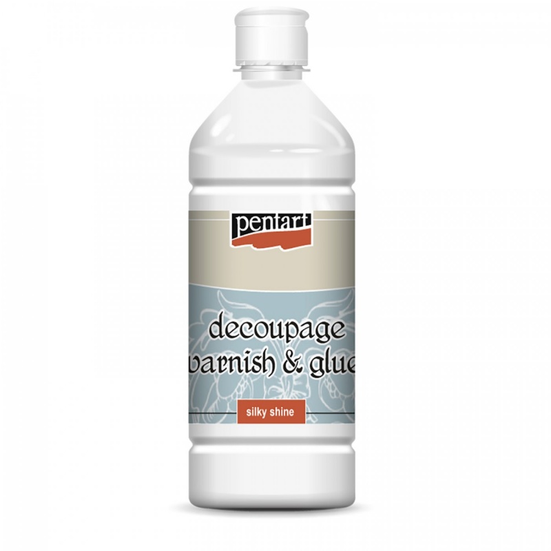 Decoupage lepidlo s lakom lesklé (Decoupage varnish&glue) je vodou riediteľné lepidlo a lak v jednom s hustou konzistenciou, ktoré sa používa na tvorb