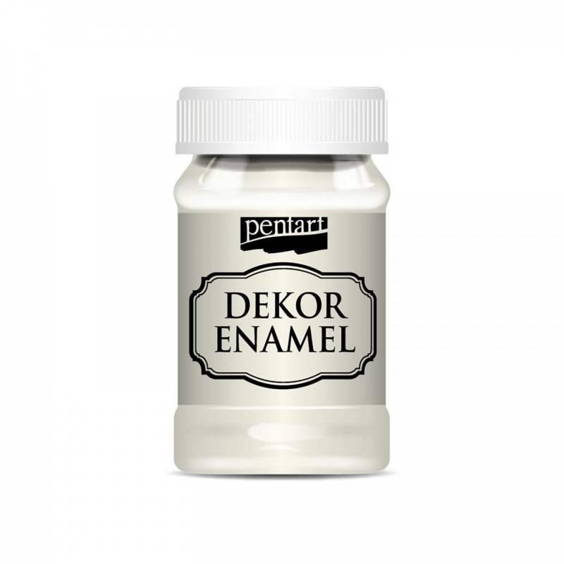 Dekor Enamel sú farby imitujúce smaltované povrchy. Sú na vodnej báze a majú vysoký lesk, vďaka čomu predmety vyzerajú ako nalakované. Tento dekorač