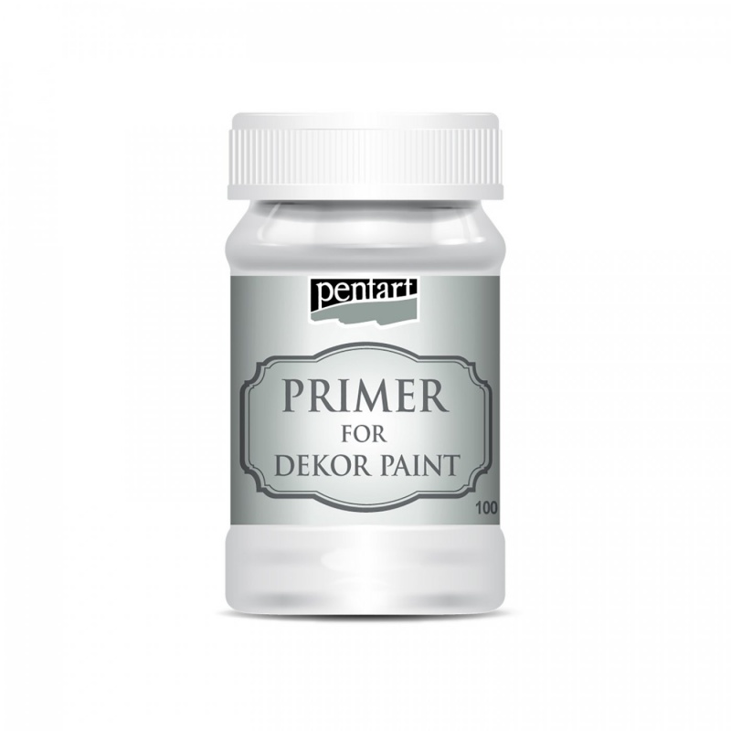 Primer určený pre farby Dekor Paint od Pentart. Priehľadný primer na vodnej báze slúži na prípravu podkladu pre samotným maľovaním farbami. Uzavrie d