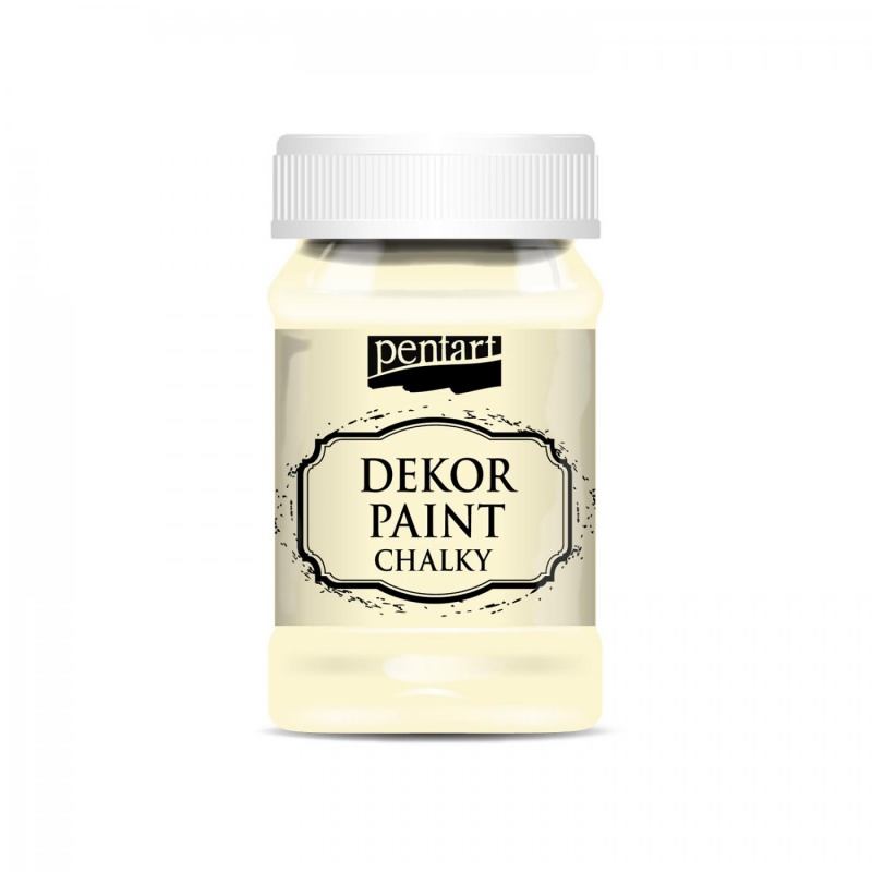 Dekor Paint Soft od Pentart je rýchloschnúca kriedová farba na vodnej báze s vynikajúcou krycou schopnosťou. Vďaka svojmu špeciálnemu zloženiu vytvár