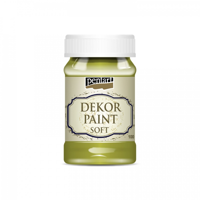 Dekor Paint Soft od Pentart je rýchloschnúca kriedová farba na vodnej báze s vynikajúcou krycou schopnosťou. Vďaka svojmu špeciálnemu zloženiu vytvár