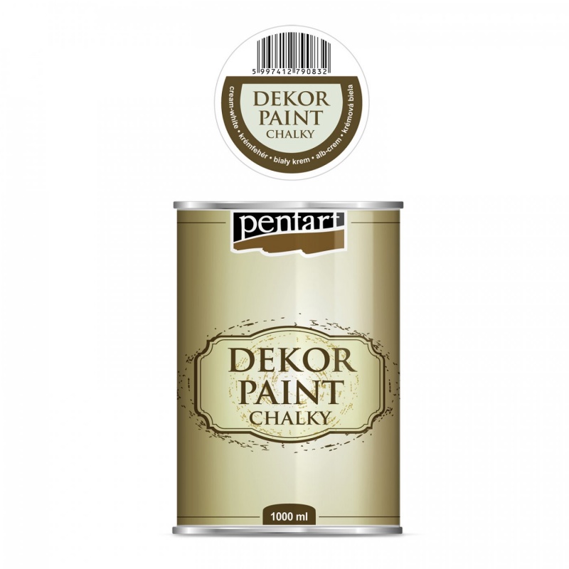 Dekor Paint Soft od Pentart je rýchloschnúca kriedová farba na vodnej báze s vynikajúcou krycou schopnosťou. Vďaka svojmu špeciálnemu zloženiu vytvár