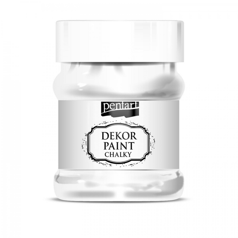 Dekor Paint Soft od Pentart je rýchloschnúca kriedová farba na vodnej báze s vynikajúcou krycou schopnosťou. Vďaka svojmu špeciálnemu zloženiu vytvár