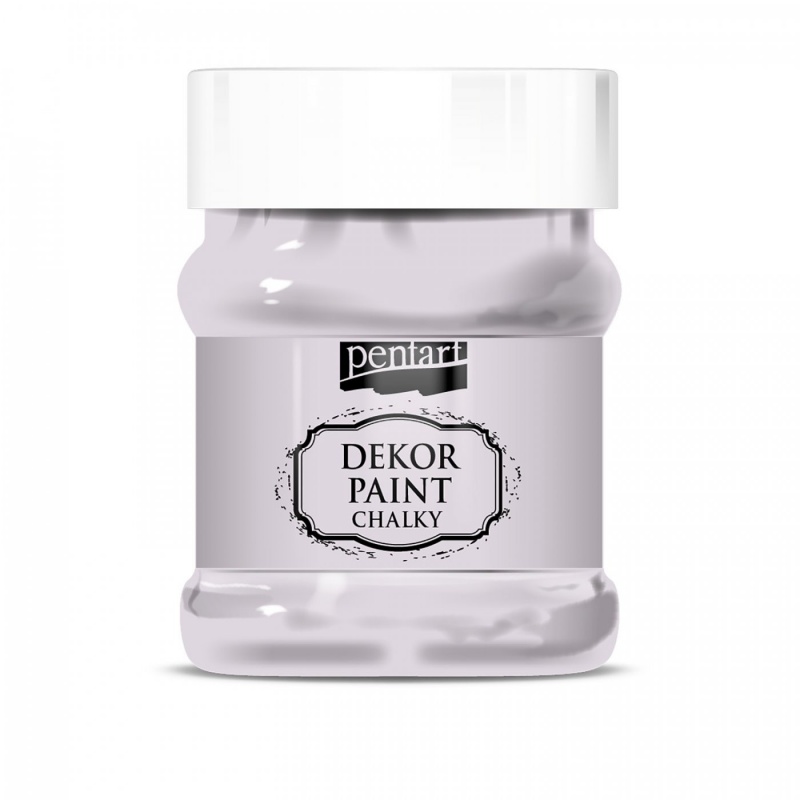 Dekor Paint Soft od Pentart je rýchloschnúca kriedová farba na vodnej báze s vynikajúcou krycou schopnosťou. Vďaka svojmu špeciálnemu zloženiu vytvár