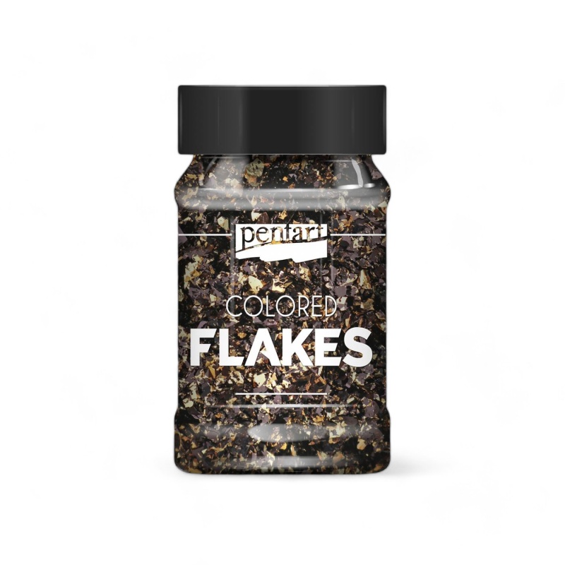 Dekoračná fólia v tvare malých vločiek (Colored flakes) sú kúsočky farebných metalických fólií