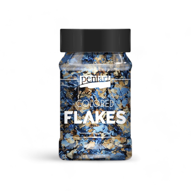 Dekoračná fólia v tvare malých vločiek (Colored flakes) sú kúsočky farebných metalických fólií