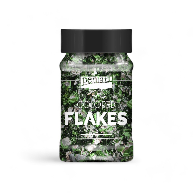 Dekoračná fólia v tvare malých vločiek (Colored flakes) sú kúsočky farebných metalických fólií