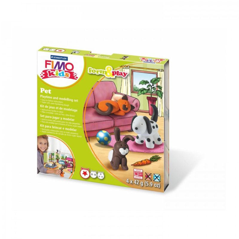 FIMO kids je polymérová hmota prvotriednej kvality určená na modelovanie s nespočetnými možnosťami využitia. Používa sa na výrobu dekorácií, šper