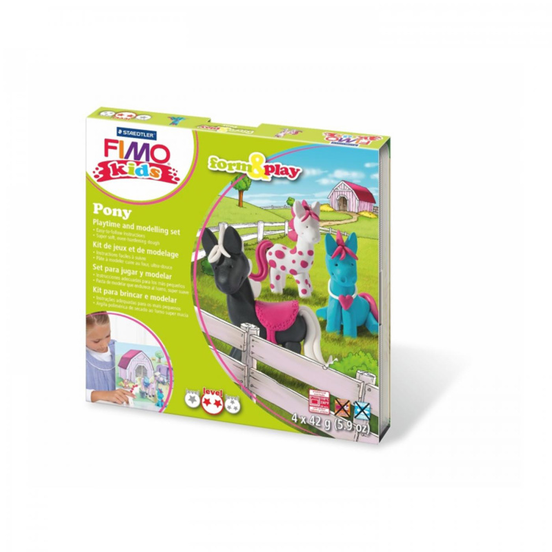 FIMO kids je polymérová hmota prvotriednej kvality určená na modelovanie s nespočetnými možnosťami využitia. Používa sa na výrobu dekorácií, šper