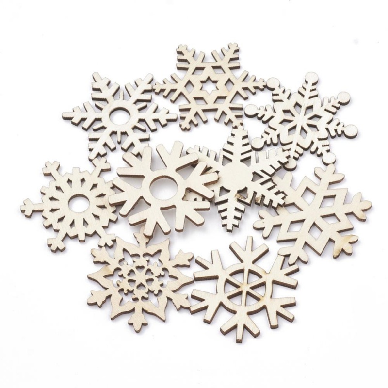 Drevené ozdoby v tvare snehových vločiek využijete pri tvorbe vianočných ozdôb, pri dekorovaní macramé výtvorov či pri scrapbooking projektoch a mix 