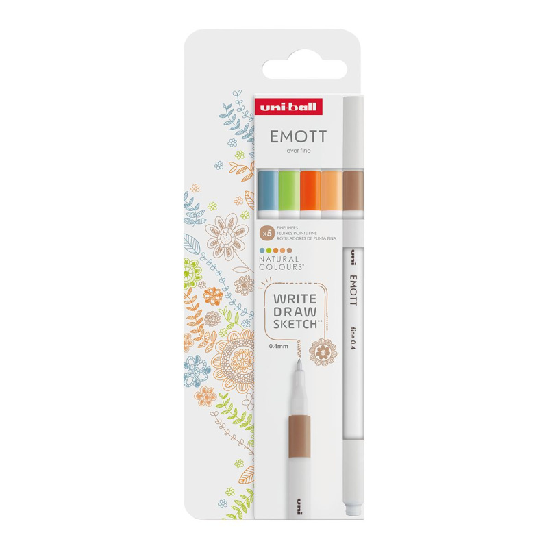Moderný dizajn, rafinované a minimalistické telo, biely hrot. To je Emott. Liner na každodenné písanie, skicovanie a kreslenie. Vďaka 21 farbám od sladk