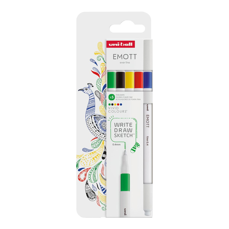 Moderný dizajn, rafinované a minimalistické telo, biely hrot. To je Emott. Liner na každodenné písanie, skicovanie a kreslenie. Vďaka 21 farbám od sladk