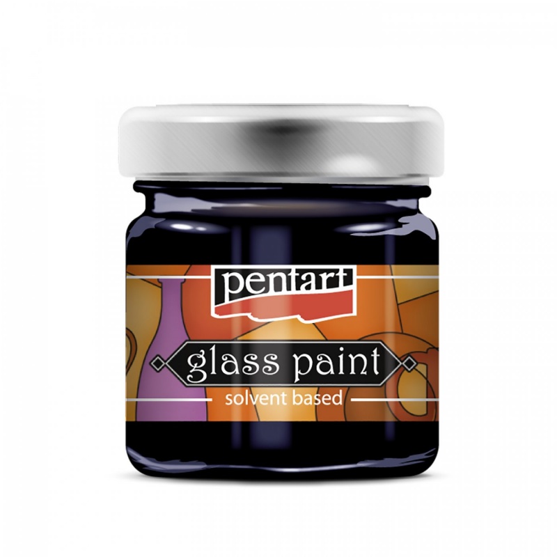 Farby na sklo (Glass paint) od značky Pentart sú rýchloschnúce farby, riediteľné alkoholovým riedidlom Pentart. Základné odtiene sú nepriehľadné, me