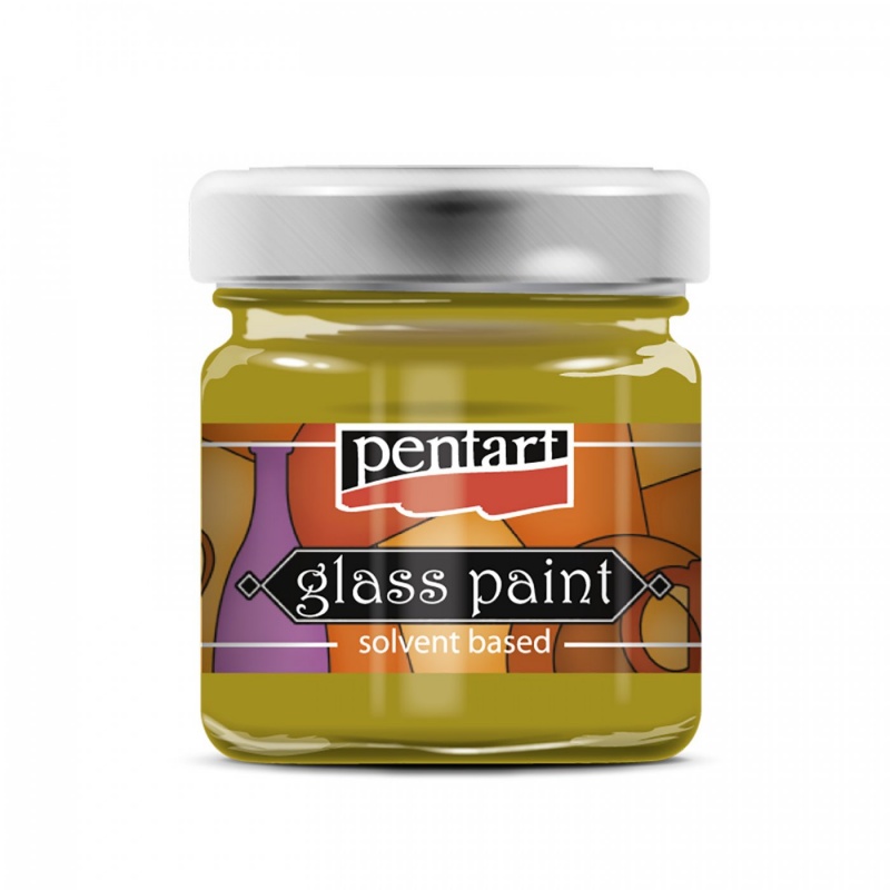 Farby na sklo (Glass paint) od značky Pentart sú rýchloschnúce farby, riediteľné alkoholovým riedidlom Pentart. Základné odtiene sú nepriehľadné, me