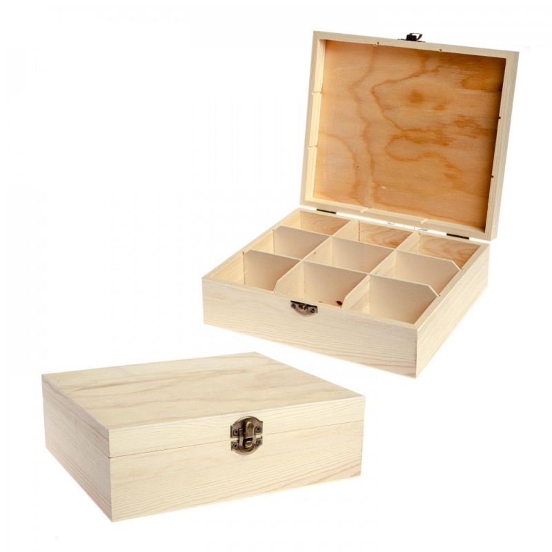 Drevená krabička na čaj bude skvelou pomocníčkou v domácnosti. Drevené výrobky sú vyrobené z dreva a preglejky a sú určené na ďalšiu dekoráciu. 