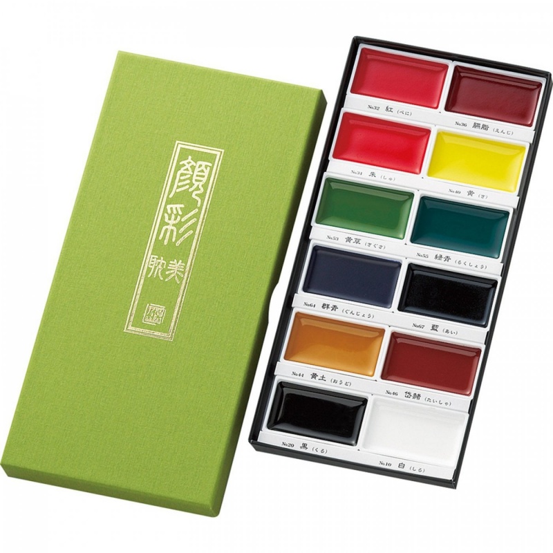 Akvarelové farby GANSAI TAMBI od značky Kuretake prinášajú sadu 12 odtieňov prekrásnych a výrazných odtieňov akvarelových farieb. Sú vhodné pre vý