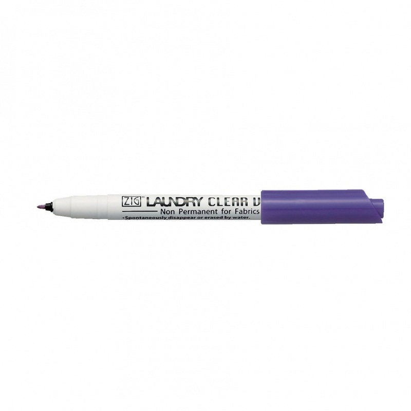Kuretake Laundry Clear Violet je fialová fantómová ceruzka určená na dočasné kreslenie na textílie. Má 0.7 mm hrubý hrot, je bez zápachu a neobsahuje